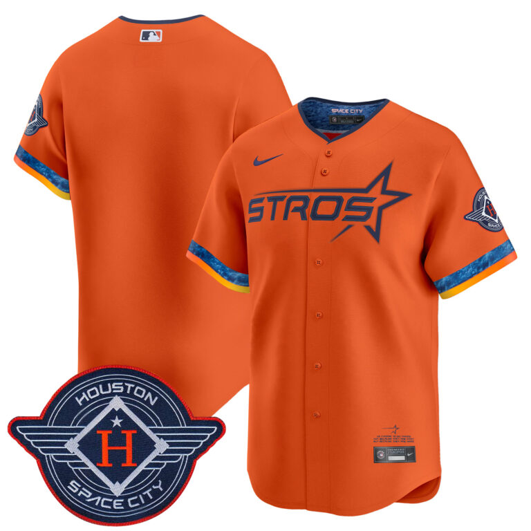 Men Houston Astros orange blank 2025 City Connect Vapor Limited Stitched Jersey->houston astros->MLB Jersey